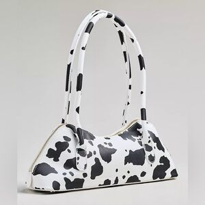 Anthropologie Melie Bianco Dakota Shoulder Bag Black White